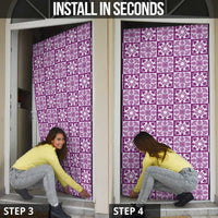 Poni Palaka Quilt Hawaii Door Cover Hawaiian Tropical Monstera Sea Turtle LT14 - Polynesian Pride