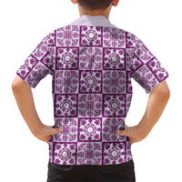 Poni Palaka Quilt Hawaii Family Matching Off Shoulder Short Dress and Hawaiian Shirt Hawaiian Tropical Monstera Sea Turtle