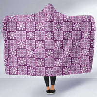 Poni Palaka Quilt Hawaii Hooded Blanket Hawaiian Tropical Monstera Sea Turtle LT14 One Size Purple - Polynesian Pride