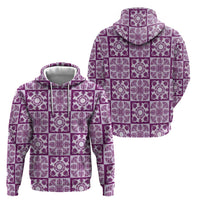 Poni Palaka Quilt Hawaii Hoodie Hawaiian Tropical Monstera Sea Turtle LT14 - Polynesian Pride
