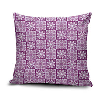 Poni Palaka Quilt Hawaii Pillow Cover Hawaiian Tropical Monstera Sea Turtle LT14 Purple - Polynesian Pride
