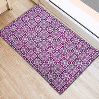 Poni Palaka Quilt Hawaii Rubber Doormat Hawaiian Tropical Monstera Sea Turtle LT14 - Polynesian Pride