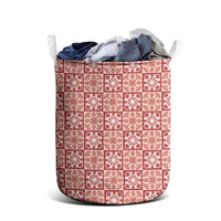 Ulaula Palaka Quilt Hawaii Laundry Basket Hawaiian Tropical Monstera Sea Turtle LT14 - Polynesian Pride