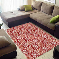 Ulaula Palaka Quilt Hawaii Area Rug Hawaiian Tropical Monstera Sea Turtle LT14 - Polynesian Pride