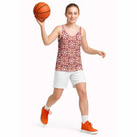 Ulaula Palaka Quilt Hawaii Basketball Jersey Hawaiian Tropical Monstera Sea Turtle LT14 - Polynesian Pride