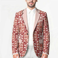 Ulaula Palaka Quilt Hawaii Blazer Hawaiian Tropical Monstera Sea Turtle LT14 - Polynesian Pride