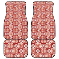 Ulaula Palaka Quilt Hawaii Car Mats Hawaiian Tropical Monstera Sea Turtle LT14 - Polynesian Pride