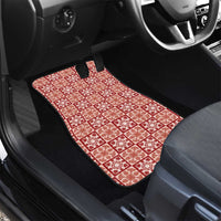Ulaula Palaka Quilt Hawaii Car Mats Hawaiian Tropical Monstera Sea Turtle LT14 - Polynesian Pride