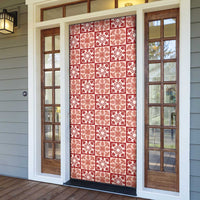 Ulaula Palaka Quilt Hawaii Door Cover Hawaiian Tropical Monstera Sea Turtle LT14 - Polynesian Pride