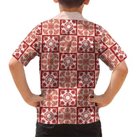 Ulaula Palaka Quilt Hawaii Family Matching Puletasi and Hawaiian Shirt Hawaiian Tropical Monstera Sea Turtle