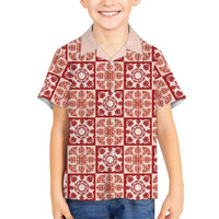 Ulaula Palaka Quilt Hawaii Hawaiian Shirt Hawaiian Tropical Monstera Sea Turtle LT14 - Polynesian Pride