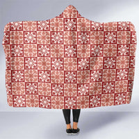 Ulaula Palaka Quilt Hawaii Hooded Blanket Hawaiian Tropical Monstera Sea Turtle LT14 One Size Red - Polynesian Pride