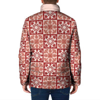 Ulaula Palaka Quilt Hawaii Padded Jacket Hawaiian Tropical Monstera Sea Turtle LT14 - Polynesian Pride