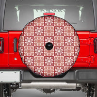 Ulaula Palaka Quilt Hawaii Spare Tire Cover Hawaiian Tropical Monstera Sea Turtle LT14 - Polynesian Pride