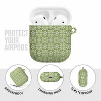 Omaomao Palaka Quilt Hawaii AirPods Case Hawaiian Tropical Monstera Sea Turtle LT14 - Polynesian Pride