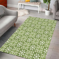 Omaomao Palaka Quilt Hawaii Area Rug Hawaiian Tropical Monstera Sea Turtle LT14 - Polynesian Pride
