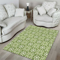 Omaomao Palaka Quilt Hawaii Area Rug Hawaiian Tropical Monstera Sea Turtle LT14 - Polynesian Pride