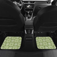 Omaomao Palaka Quilt Hawaii Car Mats Hawaiian Tropical Monstera Sea Turtle LT14 Set 2pcs - Back Green - Polynesian Pride