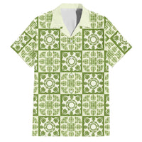Omaomao Palaka Quilt Hawaii Family Matching Mermaid Dress and Hawaiian Shirt Hawaiian Tropical Monstera Sea Turtle