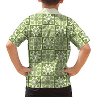 Omaomao Palaka Quilt Hawaii Family Matching Puletasi and Hawaiian Shirt Hawaiian Tropical Monstera Sea Turtle