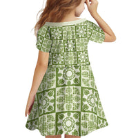Omaomao Palaka Quilt Hawaii Family Matching Puletasi and Hawaiian Shirt Hawaiian Tropical Monstera Sea Turtle