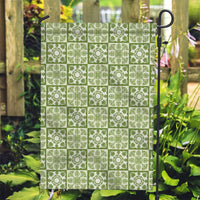 Omaomao Palaka Quilt Hawaii Garden Flag Hawaiian Tropical Monstera Sea Turtle LT14 Garden Flag Green - Polynesian Pride
