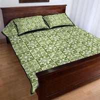 Omaomao Palaka Quilt Hawaii Quilt Bed Set Hawaiian Tropical Monstera Sea Turtle LT14 - Polynesian Pride