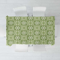 Omaomao Palaka Quilt Hawaii Tablecloth Hawaiian Tropical Monstera Sea Turtle LT14 Green - Polynesian Pride