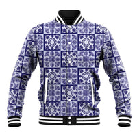 Polu Palaka Quilt Hawaii Baseball Jacket Hawaiian Tropical Monstera Sea Turtle LT14 Unisex Blue - Polynesian Pride