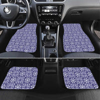Polu Palaka Quilt Hawaii Car Mats Hawaiian Tropical Monstera Sea Turtle LT14 Set 4pcs Blue - Polynesian Pride