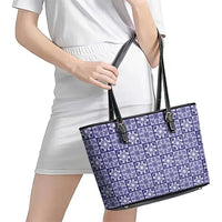Polu Palaka Quilt Hawaii Leather Tote Bag Hawaiian Tropical Monstera Sea Turtle LT14 - Polynesian Pride
