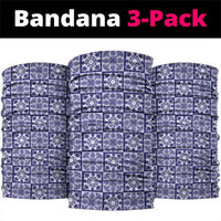 Polu Palaka Quilt Hawaii Neck Gaiter Hawaiian Tropical Monstera Sea Turtle LT14 package One Size: 25*50cm Blue - Polynesian Pride