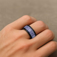 Polu Palaka Quilt Hawaii Spinner Ring Hawaiian Tropical Monstera Sea Turtle LT14 - Polynesian Pride