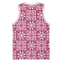 Akala Palaka Quilt Hawaii Basketball Jersey Hawaiian Tropical Monstera Sea Turtle LT14 - Polynesian Pride