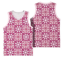 Akala Palaka Quilt Hawaii Basketball Jersey Hawaiian Tropical Monstera Sea Turtle LT14 - Polynesian Pride