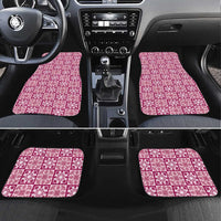 Akala Palaka Quilt Hawaii Car Mats Hawaiian Tropical Monstera Sea Turtle LT14 Set 4pcs Pink - Polynesian Pride