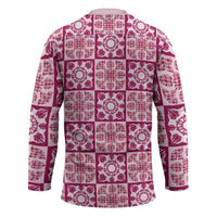 Akala Palaka Quilt Hawaii Hockey Jersey Hawaiian Tropical Monstera Sea Turtle LT14 - Polynesian Pride