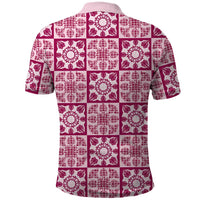 Akala Palaka Quilt Hawaii Polo Shirt Hawaiian Tropical Monstera Sea Turtle LT14 - Polynesian Pride