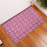 Akala Palaka Quilt Hawaii Rubber Doormat Hawaiian Tropical Monstera Sea Turtle LT14 - Polynesian Pride
