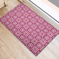 Akala Palaka Quilt Hawaii Rubber Doormat Hawaiian Tropical Monstera Sea Turtle LT14 - Polynesian Pride