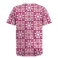 Akala Palaka Quilt Hawaii Rugby Jersey Hawaiian Tropical Monstera Sea Turtle LT14 - Polynesian Pride