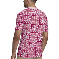 Akala Palaka Quilt Hawaii Rugby Jersey Hawaiian Tropical Monstera Sea Turtle LT14 - Polynesian Pride