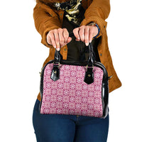 Akala Palaka Quilt Hawaii Shoulder Handbag Hawaiian Tropical Monstera Sea Turtle LT14 One Size Pink - Polynesian Pride