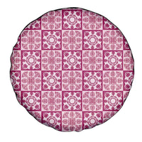 Akala Palaka Quilt Hawaii Spare Tire Cover Hawaiian Tropical Monstera Sea Turtle LT14 - Polynesian Pride