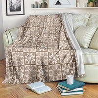 Beige Palaka Quilt Hawaii Blanket Hawaiian Tropical Monstera Sea Turtle LT14 Beige - Polynesian Pride