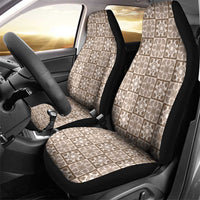 Beige Palaka Quilt Hawaii Car Seat Cover Hawaiian Tropical Monstera Sea Turtle LT14 - Polynesian Pride