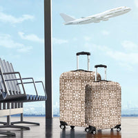Beige Palaka Quilt Hawaii Luggage Cover Hawaiian Tropical Monstera Sea Turtle LT14 - Polynesian Pride