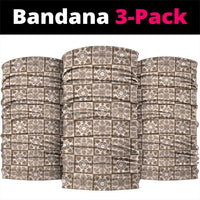 Beige Palaka Quilt Hawaii Neck Gaiter Hawaiian Tropical Monstera Sea Turtle LT14 package One Size: 25*50cm Beige - Polynesian Pride