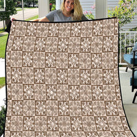 Beige Palaka Quilt Hawaii Quilt Hawaiian Tropical Monstera Sea Turtle LT14 Beige - Polynesian Pride