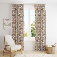 Beige Palaka Quilt Hawaii Window Curtain Hawaiian Tropical Monstera Sea Turtle LT14 - Polynesian Pride
